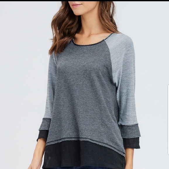 New!! Chaz tiere sleeved & hem top - Picture 2 of 5